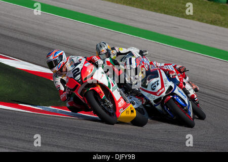 World SBK 2010 San Marino GP Misano World Circuit in Misano Adriatico Sunday Race 2...Camier on Aprilia. (Credit Image: © Andrea Ranalli/Southcreek Global/ZUMApress.com) Stock Photo