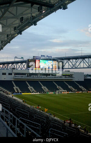 The Philadelphia Union play at the newly constructed PPL park in Chester, PA under the Commodore Barry Bridge. (Credit Image: © Kate McGovern/Southcreek Global/ZUMApress.com) Stock Photo