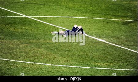 June 28, 2010 - Pretoria, South Africa - Shinji Okazaki reacts after the 2010 FIFA World Cup soccer match between Paraguay and Japan at Loftus Versfeld Stadium on June 29, 2010 in Pretoria, South Africa. (Credit Image: © Luca Ghidoni/ZUMApress.com) Stock Photo