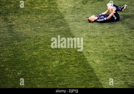 June 28, 2010 - Pretoria, South Africa - Keisuke Honda of Japan reacts during the 2010 FIFA World Cup soccer match between Paraguay and Japan at Loftus Versfeld Stadium on June 29, 2010 in Pretoria, South Africa. (Credit Image: © Luca Ghidoni/ZUMApress.com) Stock Photo