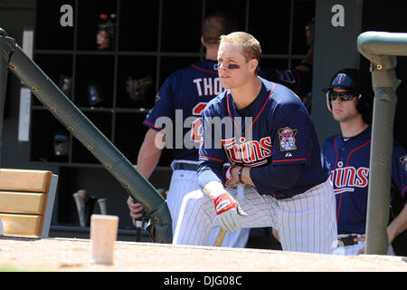 Minnesota Twins Justin Morneau in a spring training baseball game in Fort  Myers, Fla., Sunday, March 11, 2012. (AP Photo/Charles Krupa Stock Photo -  Alamy