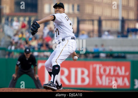 July 17, 2010 - Pittsburgh, Pennsylvania, United States of America - 17 July 2010: Pittsburgh Pirates relief pitcher D.J. Carrasco (77) fires a pitch to the plate during the National League game between the Houston Astros and the Pittsburgh Pirates.  The Pirates defeated the Astros 12-6 before 36,665 fans at PNC Park in Pittsburgh PA.  Mandatory Credit: Frank Jansky / Southcreek Gl Stock Photo