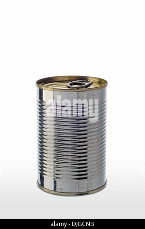 A simple tomato tin can on white background Stock Photo