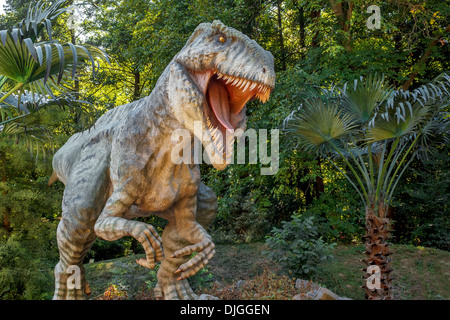 Realistic model of hungry big Tyranosaurus Rex Stock Photo