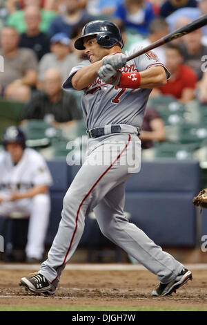 Washington Nationals' catcher Ivan Rodriguez takes batting practice during  the Nationals' game against the Florida Marlins' at Nationals Park in  Washington on May 9, 2010. UPI/Kevin Dietsch Stock Photo - Alamy