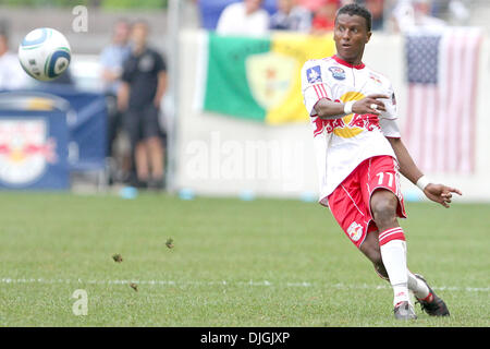 July 25, 2010 - Harrison, New Jersey, United States of America - 25  July 2010: New York Red Bulls defender  Danleigh Borman  (#11) sends a pass.  The Red Bulls defeated Manchester City 2-1 in the game held at the Barclay Challenge, Red Bull Arena, Harrison, NJ..Mandatory Credit: Anthony Gruppuso / Southcreek Global. (Credit Image: Â© Southcreek Global/ZUMApress.com) Stock Photo