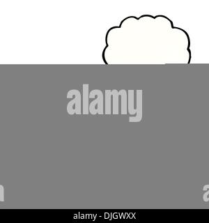 Retro cartoon with texture. Isolated on White. Stock Vector