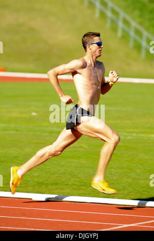 Jeremy Wariner The USA Olympic Track and Field team train at Alexander Stadium, Perry Park Birmingham, England - 07.23.12 Stock Photo