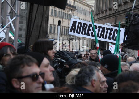 Rome, Italy 27 November 2013  Silvio Berlusconi making a public address to his supporters Credit:  Gari Wyn Williams/Alamy Live News Stock Photo