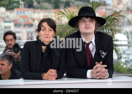 Actor/singer Pete Doherty and director Sylvie Verheyde 'Confession of a Child of Century' photocall during 65th Annual Cannes Stock Photo