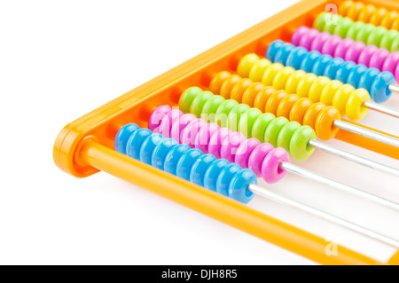 abacus isolated on white background Stock Photo