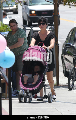 Selma Blair seen with son Arthur Saint Bleick shopping at Bel Bambini in West Hollywood Los Angeles California - 30.05.12 Stock Photo