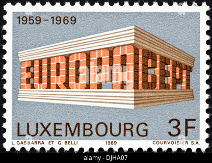 postage stamp Luxembourg 3F featuring Europa CEPT 1959 - 1969 dated 1969 Stock Photo