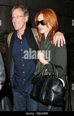 Marcia Cross and husband Tom Mahoney Celebrities seen at LAX airport Los Angeles California - 21.05.12 Stock Photo