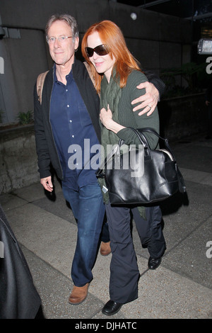 Marcia Cross and husband Tom Mahoney Celebrities seen at LAX airport Los Angeles California - 21.05.12 Stock Photo