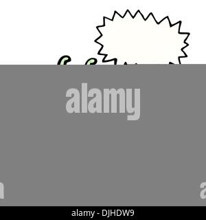 Retro cartoon with texture. Isolated on White. Stock Vector