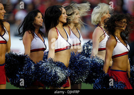 July 29, 2010 - Montreal, Quebec, Canada - 29 July 2010:  Monreal Alouettes' cheerleaders during the CFL game between the Toronto Argonauts and the Montreal Alouettes played at Percival-Molson Stadium in Montreal, Canada. Montreal won 41-10..Mandatory Credit: Philippe Champoux/Southcreek Global (Credit Image: © Southcreek Global/ZUMApress.com) Stock Photo