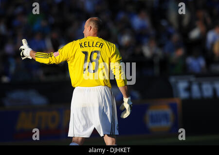 July 31, 2010 - Santa Clara, California, United States of America - 31 July 2010: Seattle Sounders GK Kasey Keller (18) prepares for kickoff during the MLS match between the San Jose Earthquakes and Seattle Sounders at Buck Shaw Stadium in Santa Clara, CA.  The visiting Sounders won 1-0 and picked up the second annual Heritage Cup..Mandatory Credit: Matt Cohen / Southcreek Global ( Stock Photo