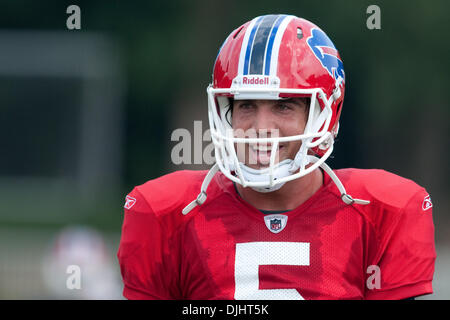 Aug. 03, 2010 - Pittsford, New York, United States of America - August 3, 2010: Buffalo Bills quarterback TRENT EDWARDS  (#5) in action during a training camp session at Saint John Fisher College in Pittsford, New York..Mandatory Credit -Mark Konezny / Southcreek Global (Credit Image: © Southcreek Global/ZUMApress.com) Stock Photo