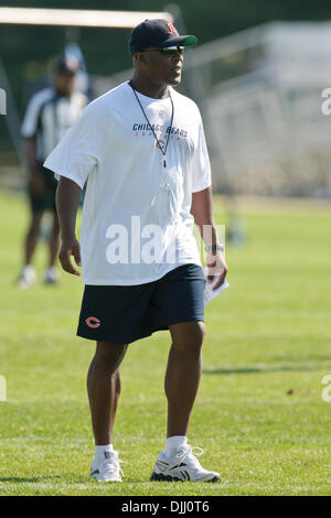 Aug. 05, 2010 - Bourbonnais, Illinois, United States of America - 5 August 2010:  Chicago Bears Head Coach Lovie Smith during the Bears training camp practice at Olivet Nazarene University in Bourbonnais, IL..Mandatory Credit - John Rowland / Southcreek Global. (Credit Image: © Southcreek Global/ZUMApress.com) Stock Photo