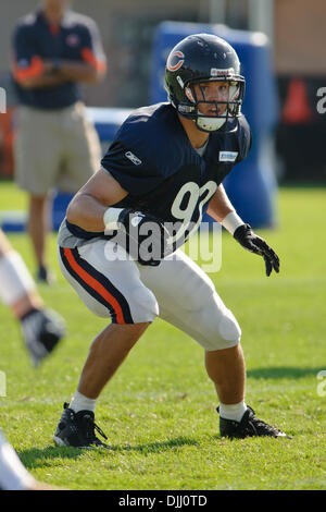 Chicago Bears linebacker Hunter Hillenmeyer (92) during the Bears