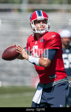 Aug. 06, 2010 - Pittsford, New York, United States of America - August 6, 2010: Buffalo Bills quarterback TRENT EDWARDS  (#5) in action during a training camp session at Saint John Fisher College in Pittsford, New York..Mandatory Credit -Mark Konezny / Southcreek Global (Credit Image: © Southcreek Global/ZUMApress.com) Stock Photo