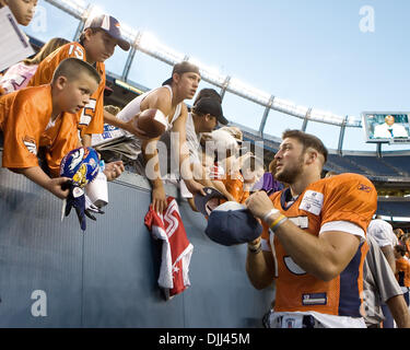 Aug 07, 2010 - Denver, Colorado, USA - Denver Broncos QB TIM TEBOW