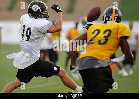 Pittsburgh Steelers wide receiver Anthony Johnson (83) jogs with the  football during the Pro Football Hall of Fame game at Tom Benson Hall of  Fame Sta Stock Photo - Alamy