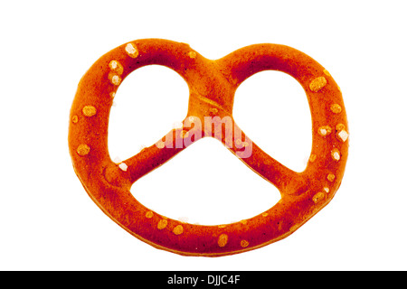 German pretzel isolated over white background Stock Photo