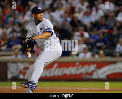 Aug. 11, 2010 - Arlington, Texas, USA - August 11, 2010. Texas Ranger JOSH  HAMILTON hits a double against the Yankees. The New York Yankees defeated  the Texas Rangers 7 to 6