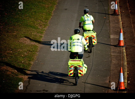 St John Ambulance cycle responders Nottingham Nottinghamshire England Europe Stock Photo