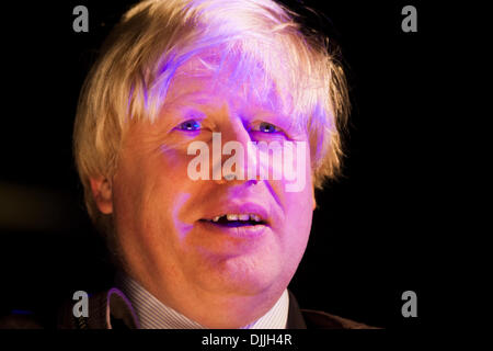 London, UK. 28th November 2013. Mayor of London Boris Johnson attends the cermony in Trafalgar Square as the Jewish Festival of Lights, Hanukkah, kicks off Credit:  Paul Davey/Alamy Live News Stock Photo