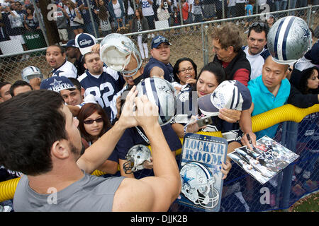 Aug. 14, 2010 - Oxnard, California, United States of America - Aug 14, 2010:  Dallas Cowboys linebacker KEITH BROOKING (#51) signs autographs after the first practice session. During the first day of preseason practices in Oxnard, California .Mandatory Credit: Tony Leon / Southcreek Global (Credit Image: © Southcreek Global/ZUMApress.com) Stock Photo