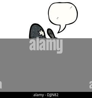 Retro cartoon with texture. Isolated on White. Stock Vector