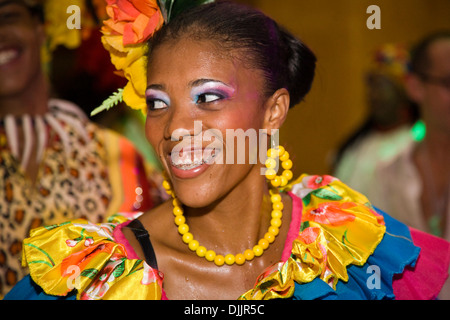 Dancer at a fiesta in Cartagena, Colombia Stock Photo
