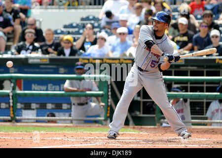 Pittsburgh Pirates starting pitcher Johan Oviedo (24) delivers against the  Texas Rangers in the fourth inning of a baseball game, Wednesday, May 24,  in Pittsburgh. Texas Rangers won 3-2. (AP Photo/Barry Reeger