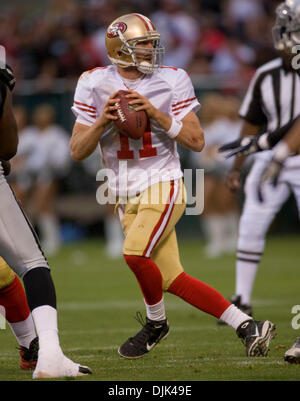 Aug. 28, 2010 - Oakland, California, U.S. - SF 49ers quarterback ALEX SMITH #11 in play action against the Oakland Raiders. (Credit Image: © William Mancebo/ZUMApress.com) Stock Photo