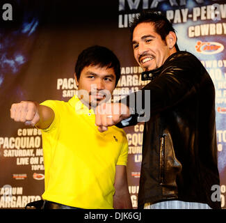 Aug 31,2010- Beverly Hills, California, USA.   Manny Pacquiao talks during the first press conference on his upcoming fight with Antonio Margarito for the vacant world boxing council (WBC) super welterweight championship that will take place at cowboy stadium in Dallas TX on November 13th. Beverly Hill CA. Aug 31,2010. (Credit Image: © Gene Blevins/ZUMApress.com) Stock Photo