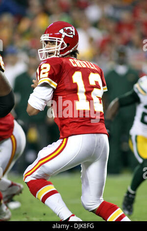 Kansas City Chiefs quarterback Brodie Croyle talks with head coach