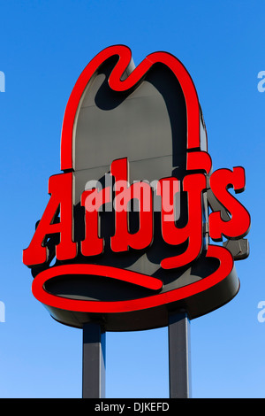 Arby's restaurant sign, Central Florida, USA Stock Photo