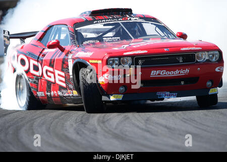 Sept. 10, 2010 - Sonoma, California, United States of America - Samuel Hubinette in the SHR/BFGoodrich Dodge Challenger during the Formula Drift event Point of Impact at Infineon Raceway. (Credit Image: © Matt Cohen/Southcreek Global/ZUMApress.com) Stock Photo