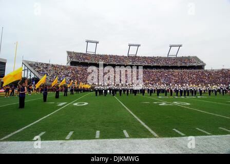 Sept. 11, 2010 - Greenville, North Carolina, United States of America - The ECU marching back perform during the game between the East Carolina Pirates and the Memphis Tigers at Dowdy-Ficklen Stadium.  The Pirates defeated the Tigers 49-27. (Credit Image: © David Friend/Southcreek Global/ZUMApress.com) Stock Photo