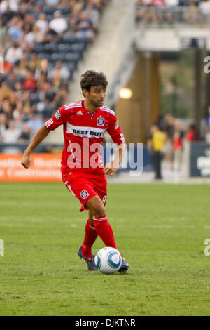 Sept. 11, 2010 - Chester, Pennsylvania, United States of America - Chicago Fire midfielder Baggio Musidic (#9) dribbles the ball during the match against the Philadelphia Union at PPL Park in Chester, PA. The Union earned their first shut out, winning 1-0. (Credit Image: © Kate McGovern/Southcreek Global/ZUMApress.com) Stock Photo