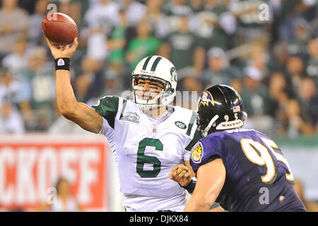 13 September 2010: Baltimore Ravens linebacker Terrell Suggs (55) during  the second half of the Baltimore Ravens vs New York Jets game at the New  Meadowlands Stadium in East Rutherford, New Jersey