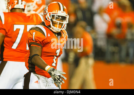 Sept. 18, 2010 - Bowling Green, Ohio, United States of America - Bowling Green running back Willie Geter (#1) during game action.  Bowling Green defeated Marshall 44-28 at Doyt L. Perry Stadium. (Credit Image: © Scott Grau/Southcreek Global/ZUMApress.com) Stock Photo