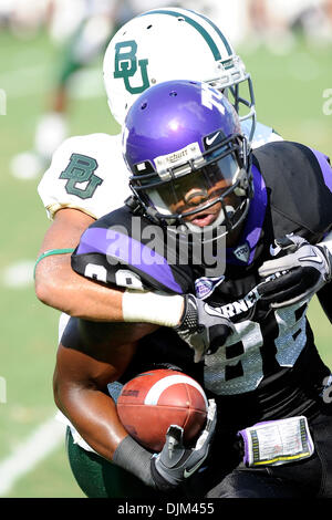 Sept. 18, 2010 - Fort Worth, Texas, United States of America - TCU Horned Frogs wide receiver Jimmy Young (88) in action during the game between Texas Christian University and Baylor University. The Horned Frogs defeated the Bears 45-10. (Credit Image: © Jerome Miron/Southcreek Global/ZUMApress.com) Stock Photo