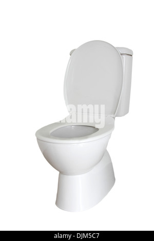 Closeup of toilet isolated on plain background