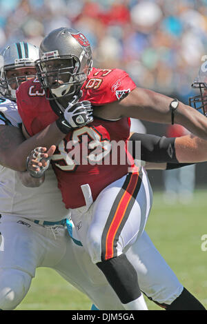 Carolina Panthers' Gerald McCoy (93) runs a drill during practice at the  NFL football team's training camp in Spartanburg, S.C., Monday, July 29,  2019. (AP Photo/Chuck Burton Stock Photo - Alamy