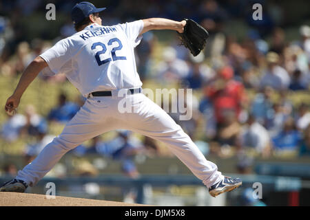 Sept. 19, 2010 - Los Angeles, California, United States of America - Los Angeles Dodgers starting pitcher Clayton Kershaw (22) makes a pitch in the first inning, during a game between the Los Angeles Dodgers and the Colorado Rockies at Dodger Stadium.  The Rockies trail the San Francisco Giants and the San Diego Padres by half a game in the National League West division. (Credit Im Stock Photo