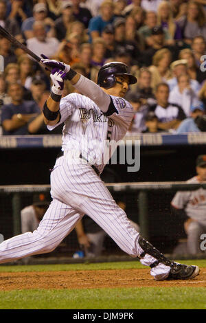 Sept. 29, 2010 - Denver, Colorado, U.S. - MLB Baseball - Colorado Rockies  shortstop TROY TULOWITZKI prepares before a 6-7 loss to the Los Angeles  Dodgers at Coors Field. (Credit Image: ©